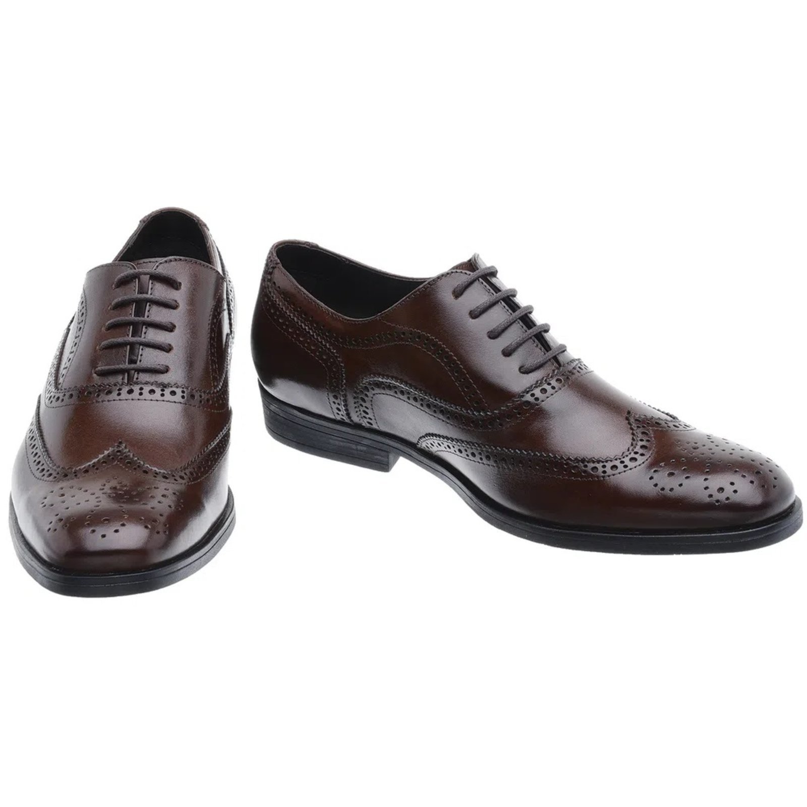 Vista 3 Sapato Feminino Oxford Malbork em Couro Café Solado Comfort 60409FM marrom marrom
