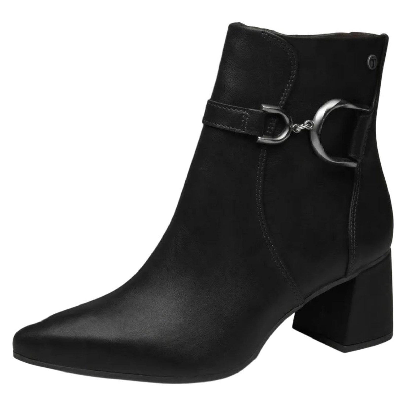 Bota Feminina Cano Baixo Elegante Moderna Salto Bloco Tanara