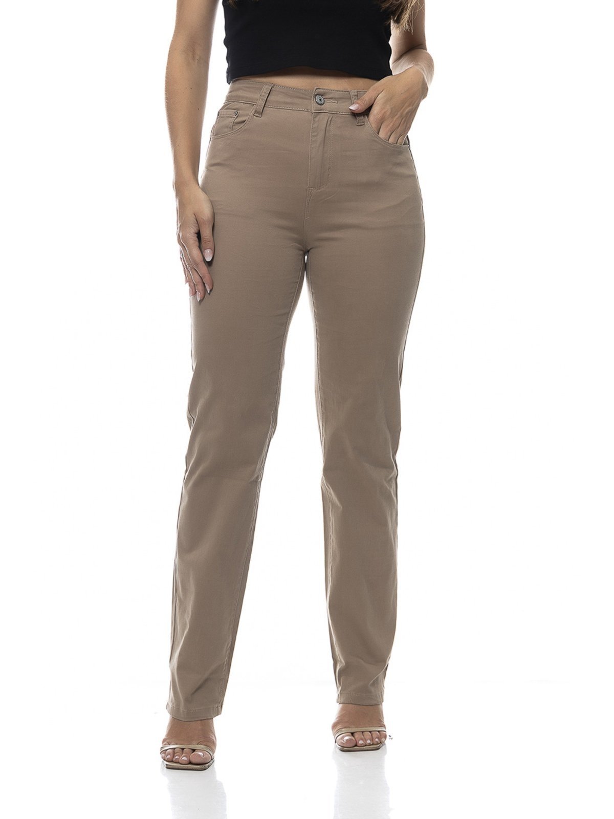 Calça Feminina Reta com Bolso Crocker – 50589