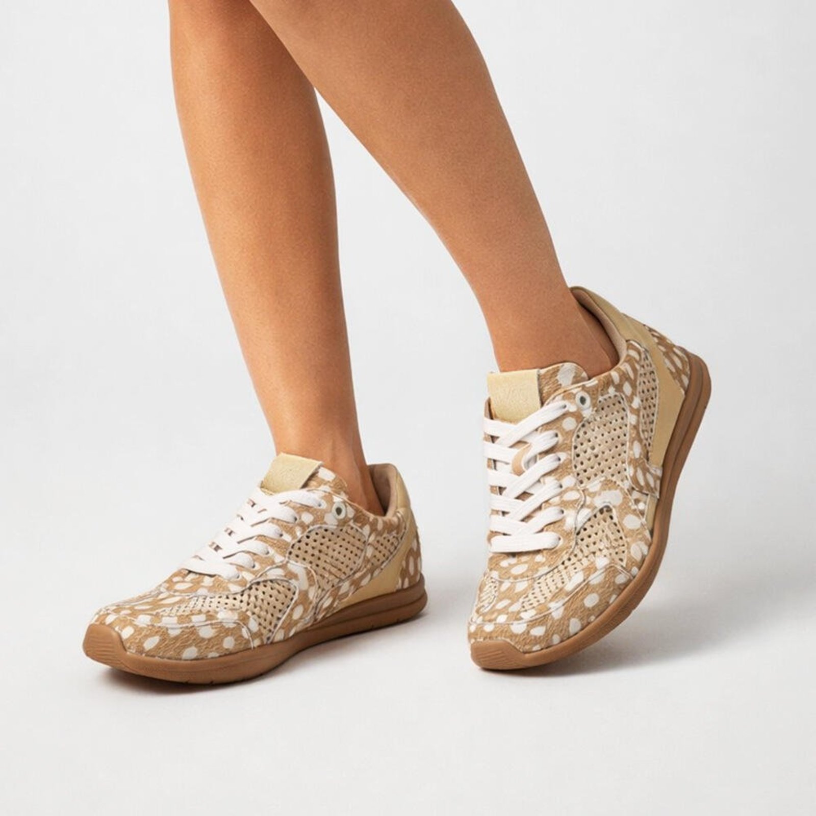 Tênis Casual Couro Animal Print Cecconello 2911002-5