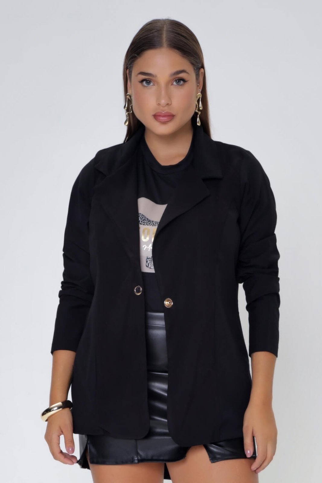 BLAZER MAIS GATA PRETO Gatabakana