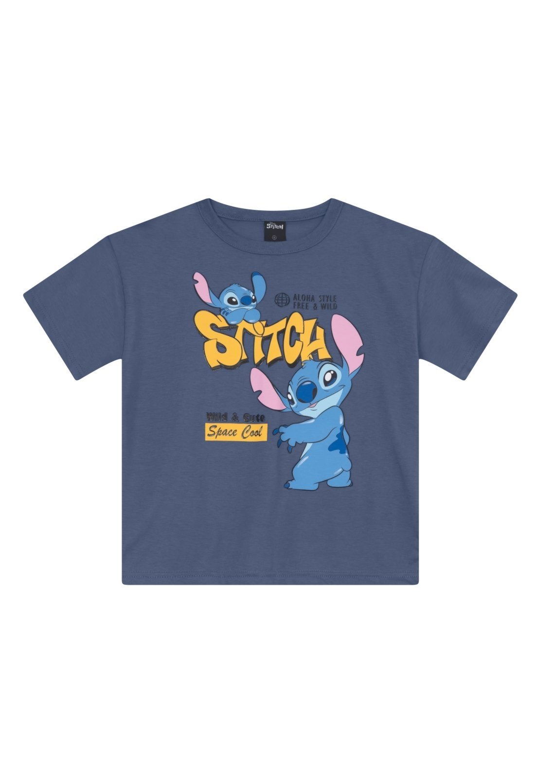 Infantil - Camiseta menino em malha do Stitch Brandili