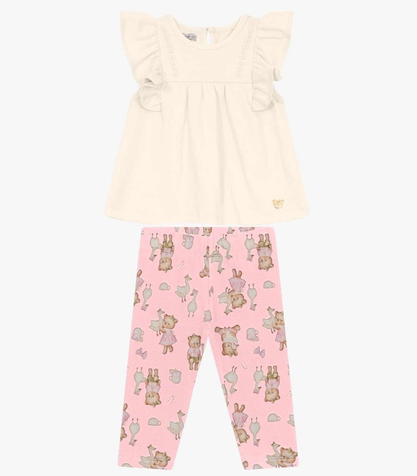 Infantil - Conjunto Bata com Legging Trick Nick Bege