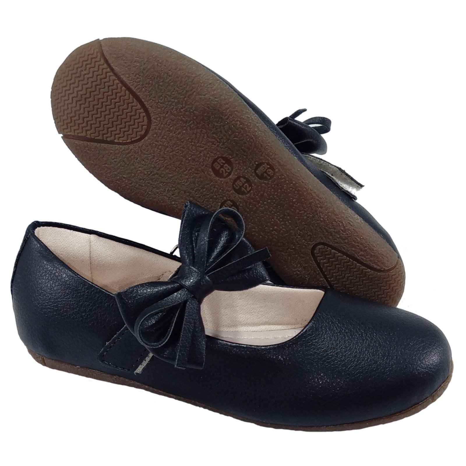 Vista 3 Infantil - Sapatilha Menina Fechamento Fácil Laço Removível Sapato Boneca Kimey branco Kimey branco