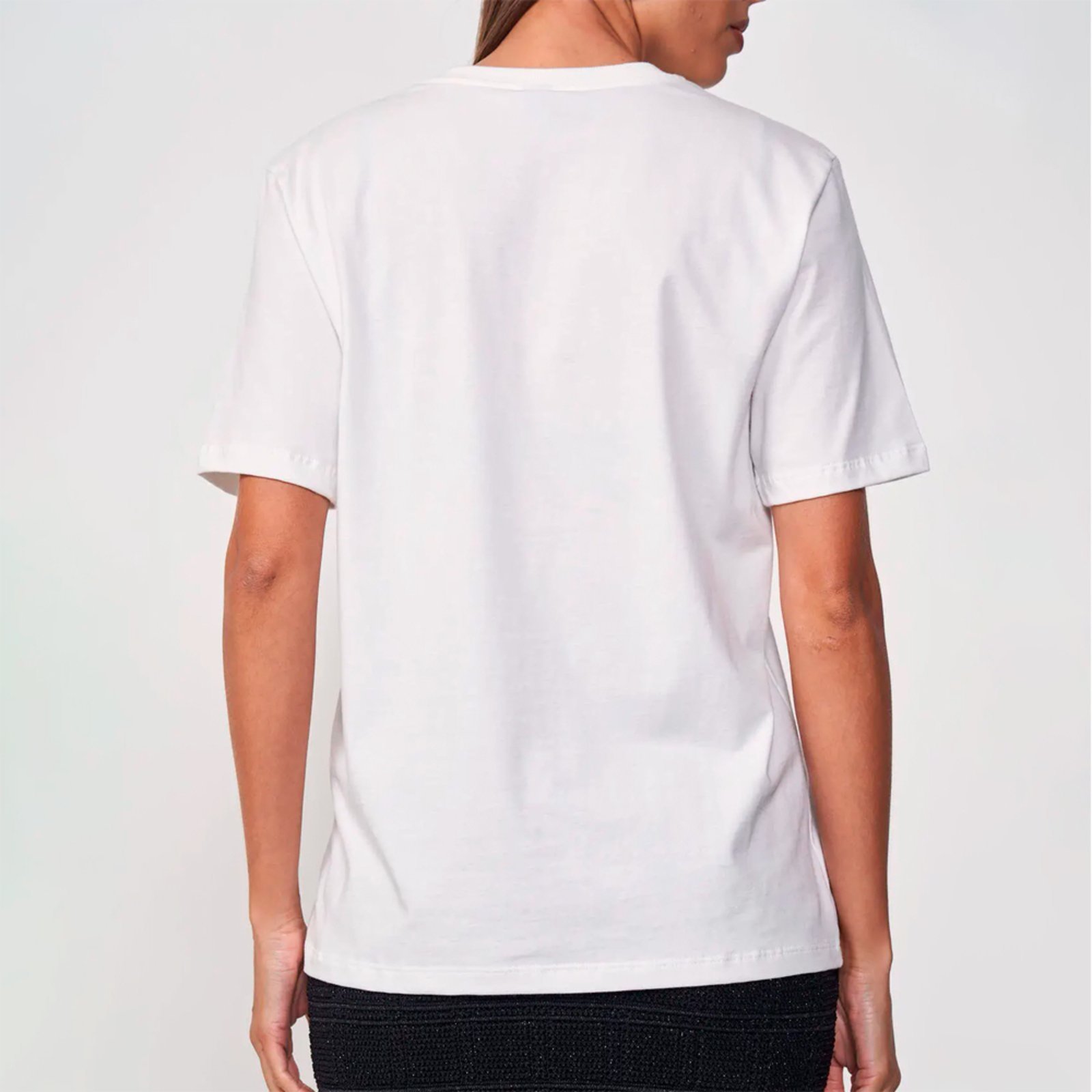 Vista 3 Camiseta Colcci Boy In25 Off White Feminino amarelo white Colcci amarelo white