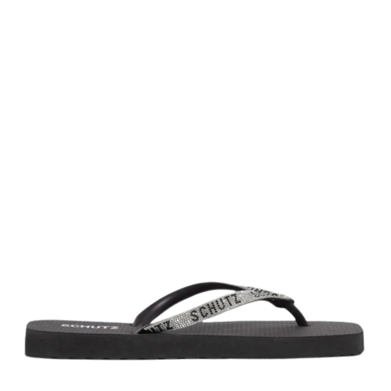 Chinelo Feminino Schutz com Strass S22295001 Schutz Preto