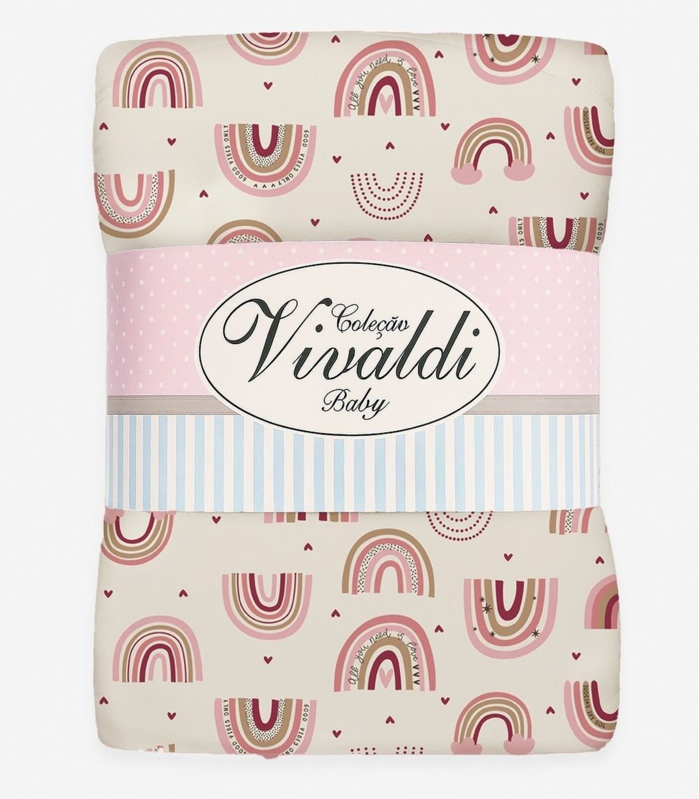 Manta Dupla Face Baby Vivaldi Rosa