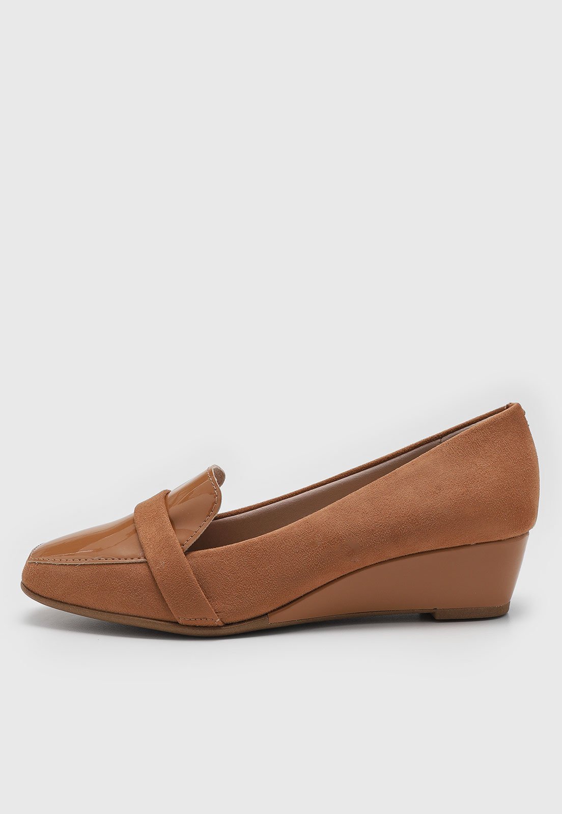 Scarpin Feminino Beira Rio Salto Baixo Caramelo