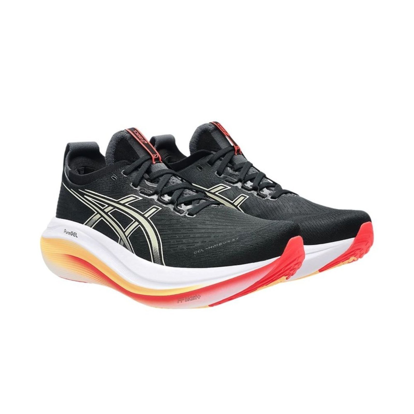 Vista 3 Tênis Running Masculino Asics Gel-Nimbus 27 amarelo amarelo