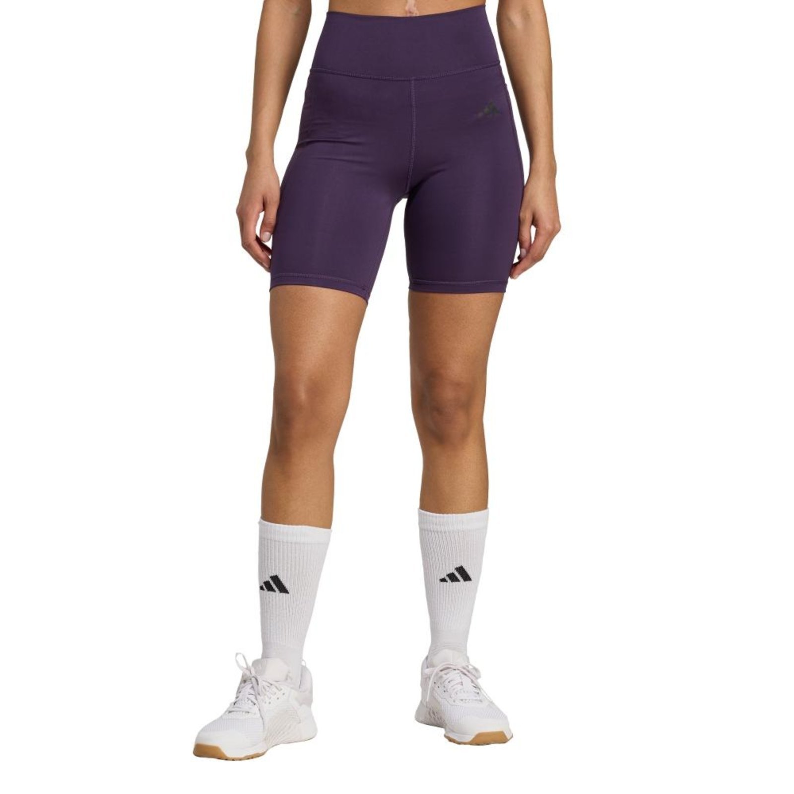 Legging Curta Optimé Essentials Stash Pocket 7-Inch adidas Performance Roxo