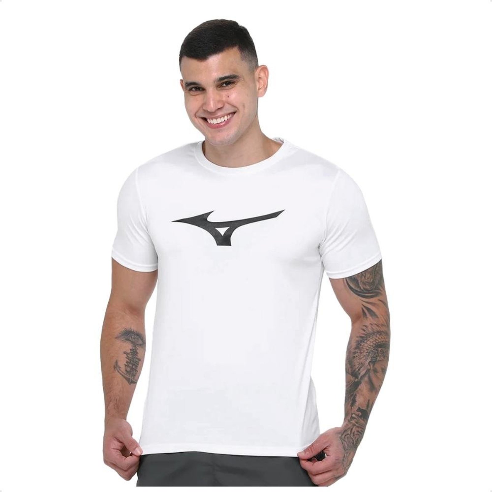 Camiseta Mizuno Run Spark M Masculina Branco