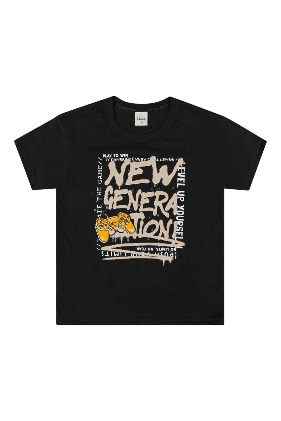 Infantil - Camiseta Menino Urban Gamer Elian Preto