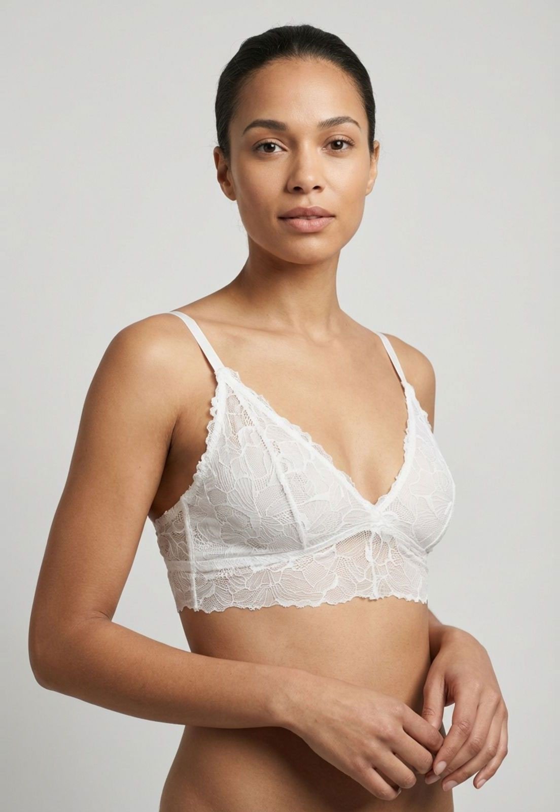 Sutiã Feminino Calvin Klein Triângulo Bridal Lace Branco