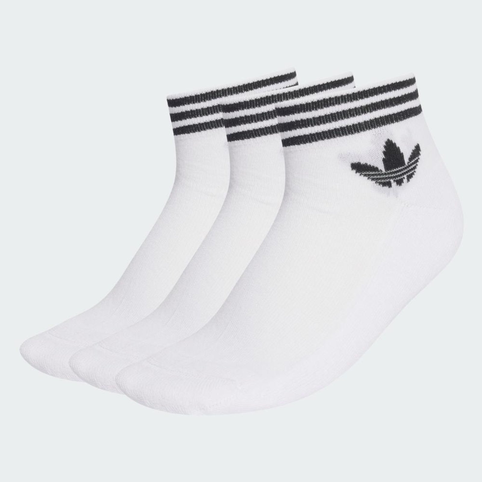 Meias Island Club Trefoil Ankle 3 Pares adidas Originals Branco
