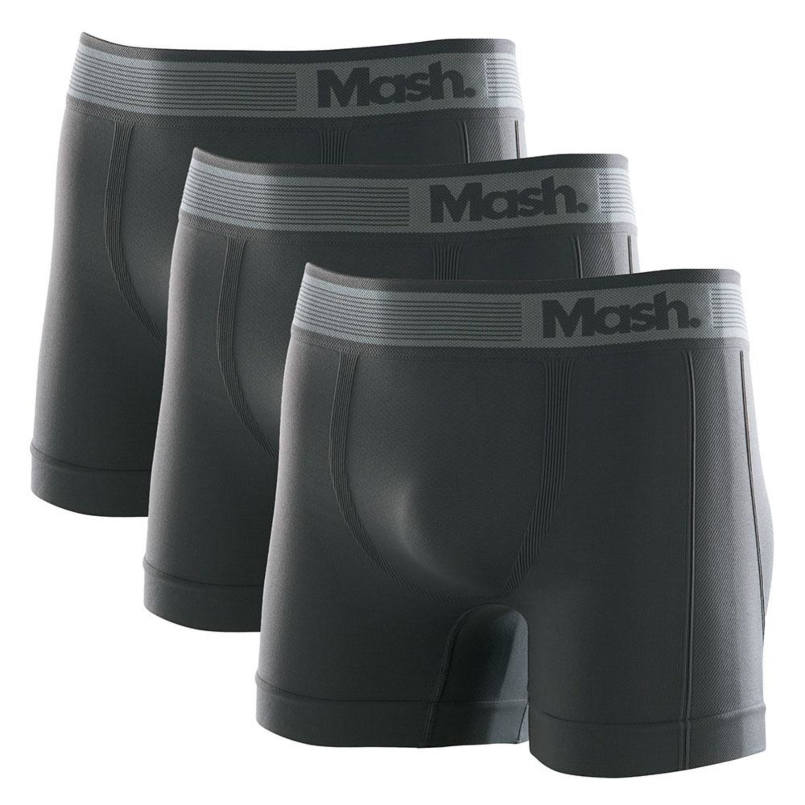 Kit 3 Cuecas Boxer Mash Microfibra Sem Costura 710.01