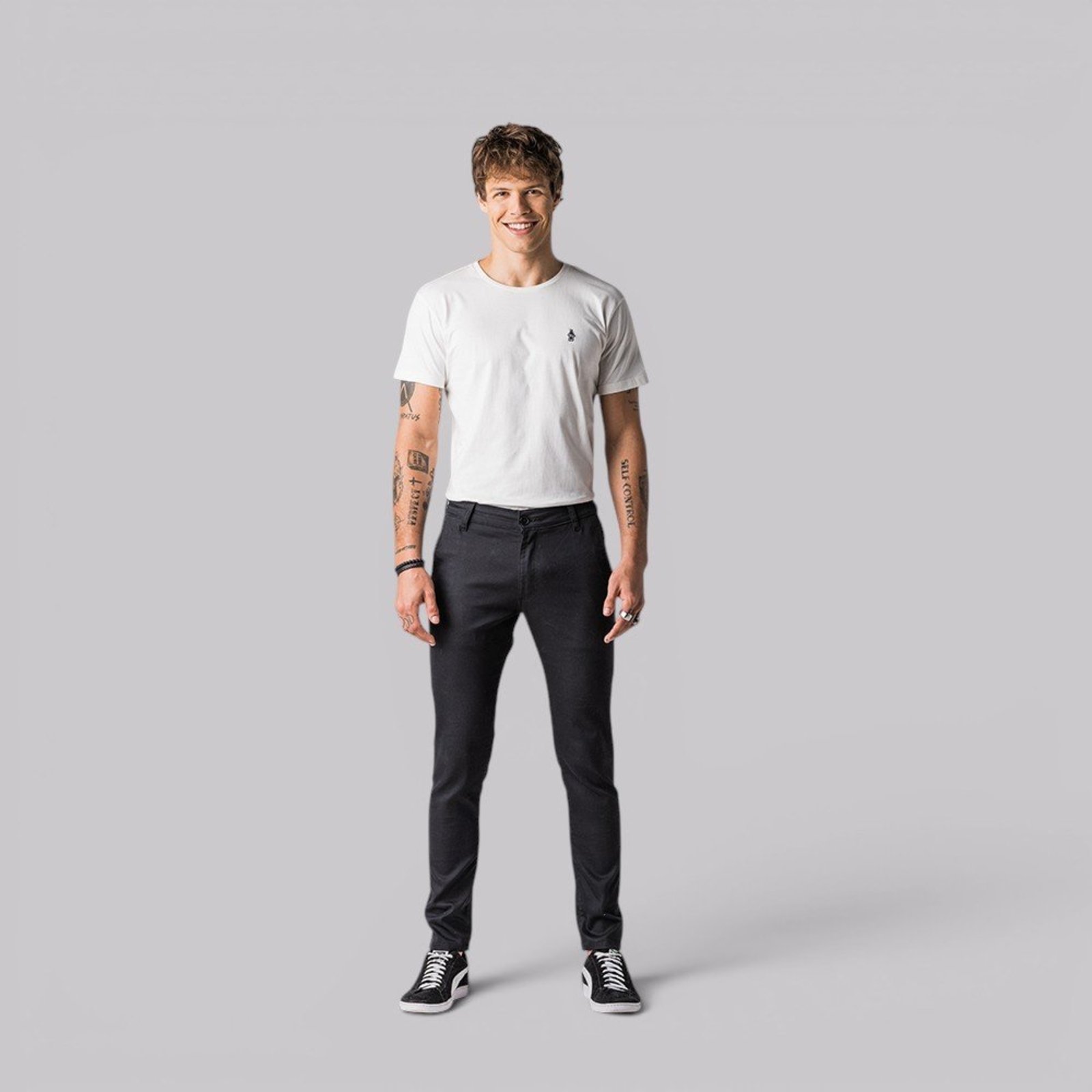 Calça Sarja Super Skinny Chino Urban Rock&Soda PRETO