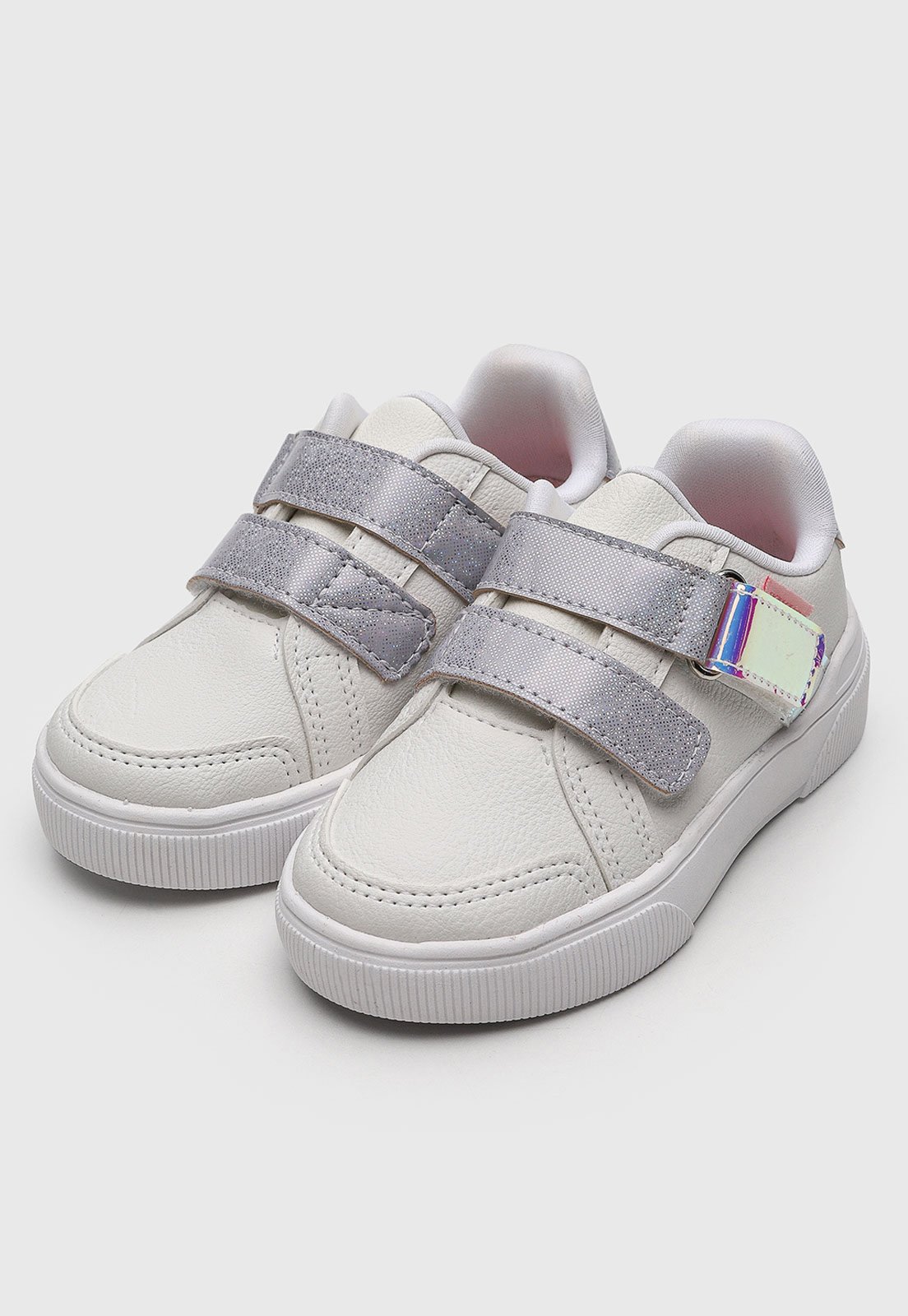 Infantil - Tênis Klin Cano Baixo Fecho Duplo Branco
