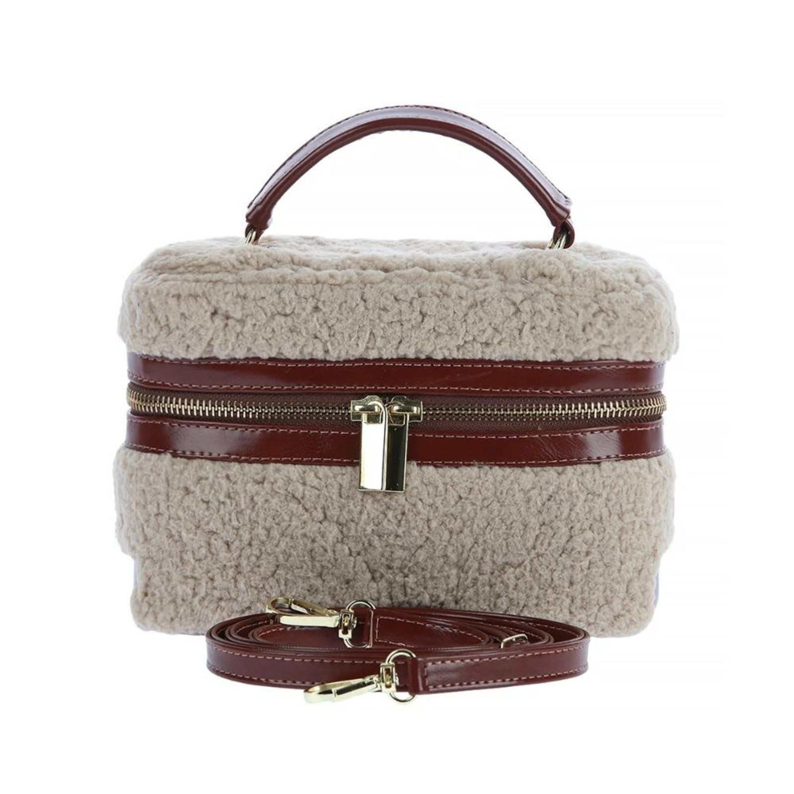 Thay - Bolsa Feminina Pelos Alça de Mão e Transversal Damannu Marrom