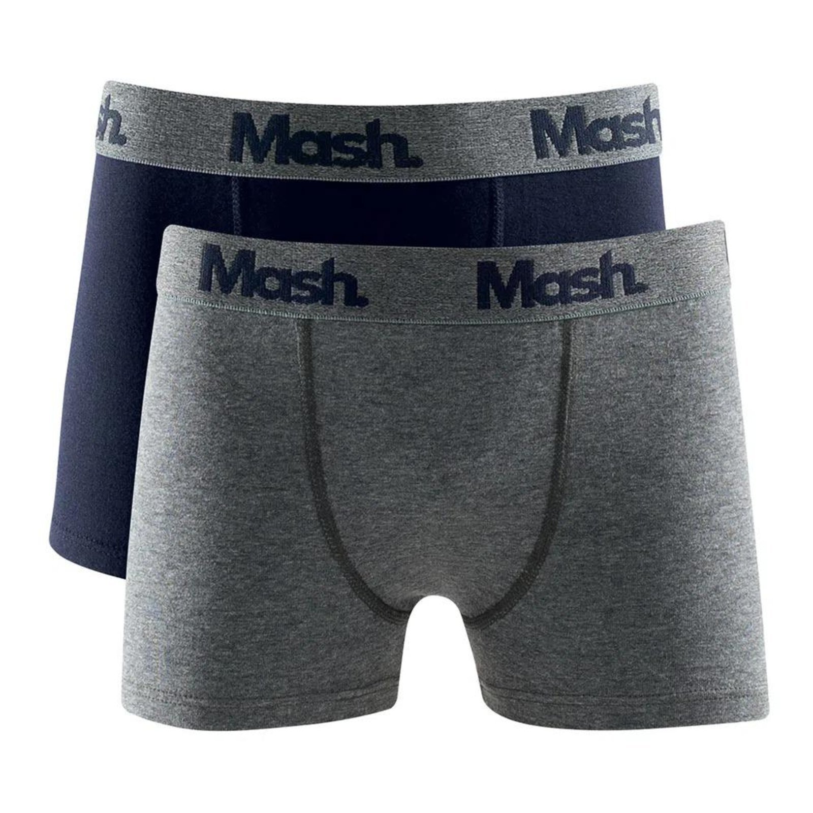 Kit 2 Cueca Boxer Mash Masculina Elástico Azul marinho G