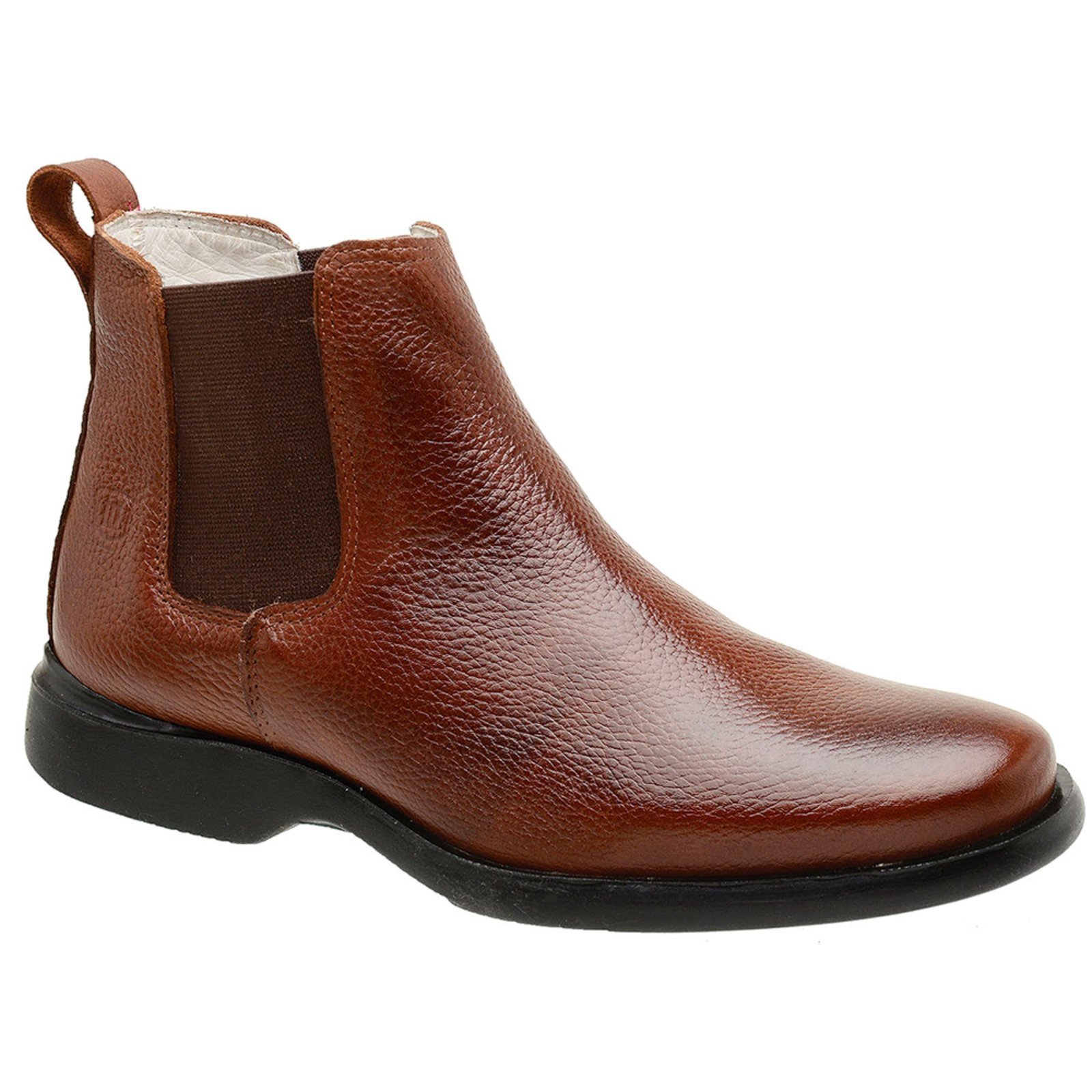 Botina Masculina Malbork Em Couro Conhaque Solado Amazonas 23776C