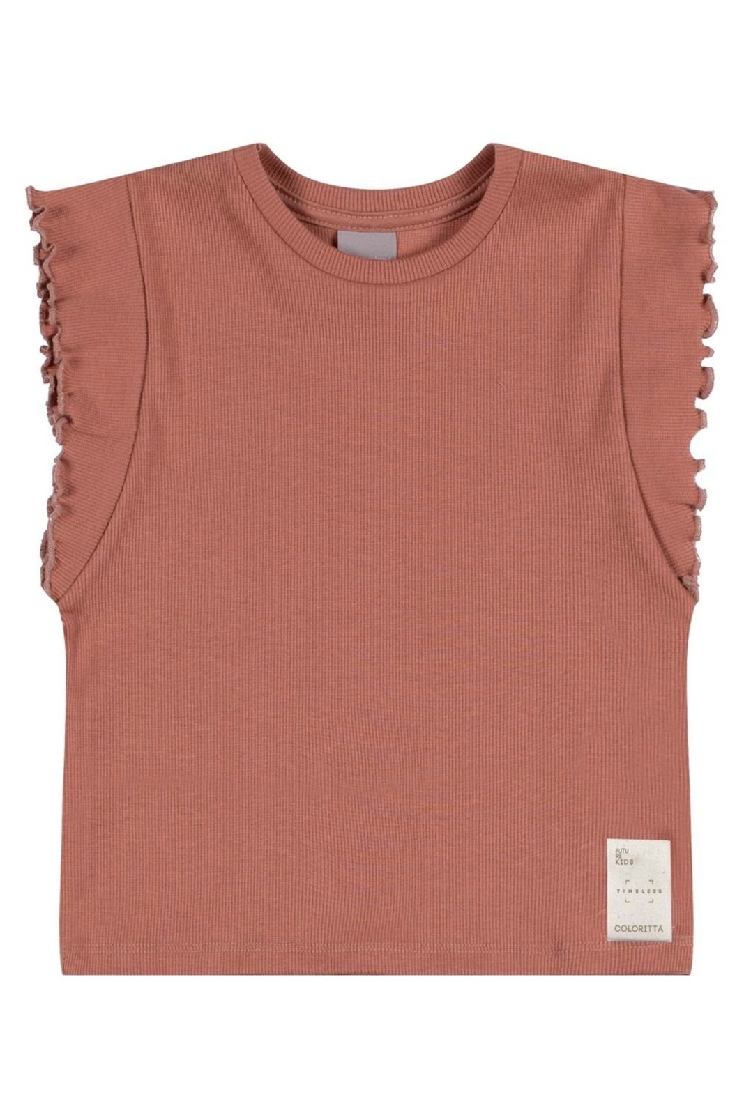 Infantil - Blusa Menina Frufrus Timeless Colorittá Marrom