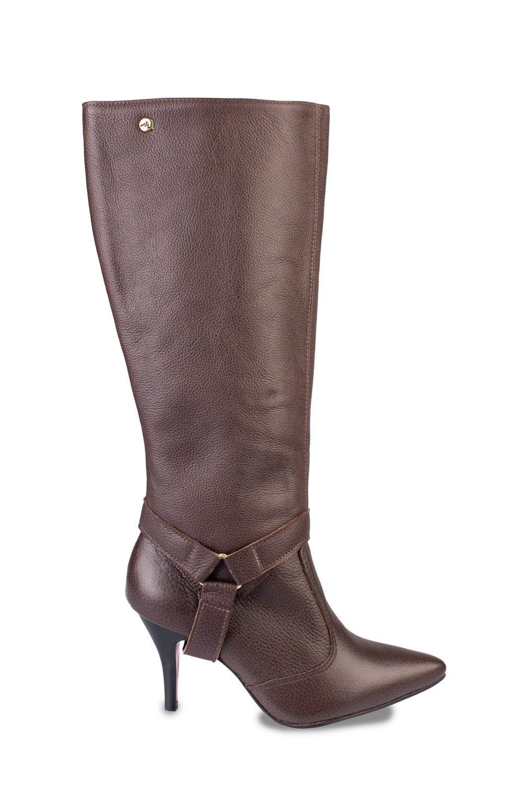 Bota Andrea Vinci de couro 2 em 1 salto fino 040 – Café