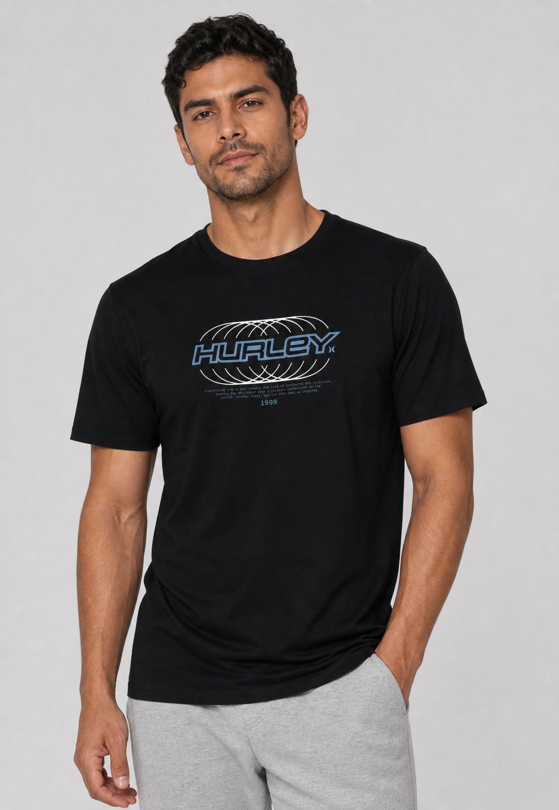 Camiseta Masculina Hurley Nine Nine Preta