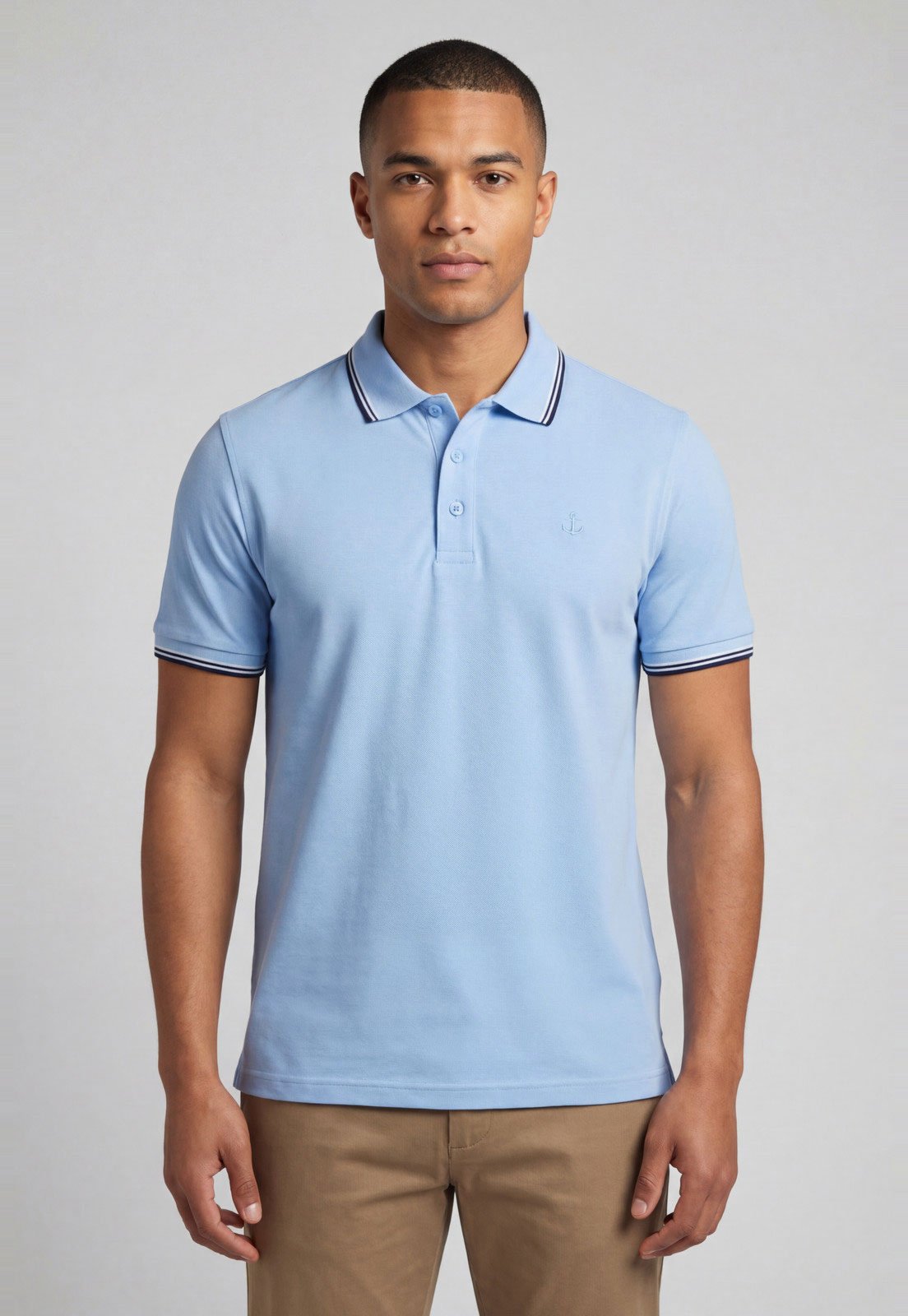Polo Masculina Dudalina Azul Claro