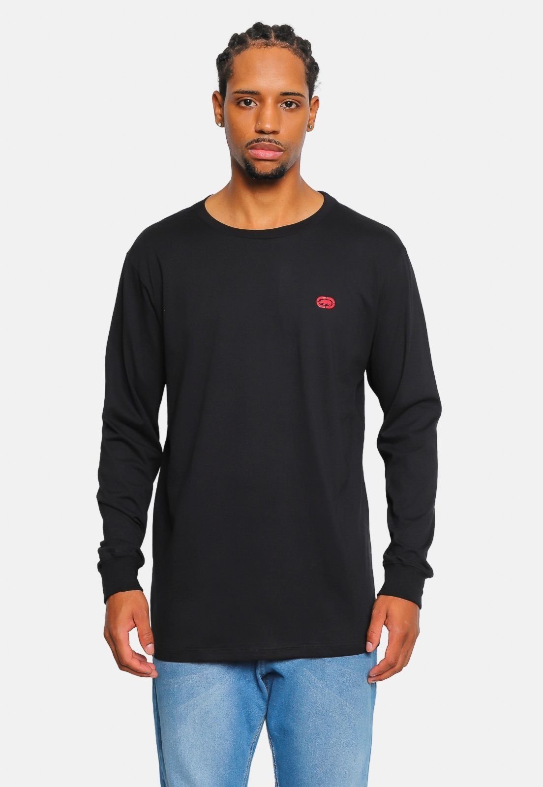 Camiseta Ecko Manga Longa Fashion Basic Preta