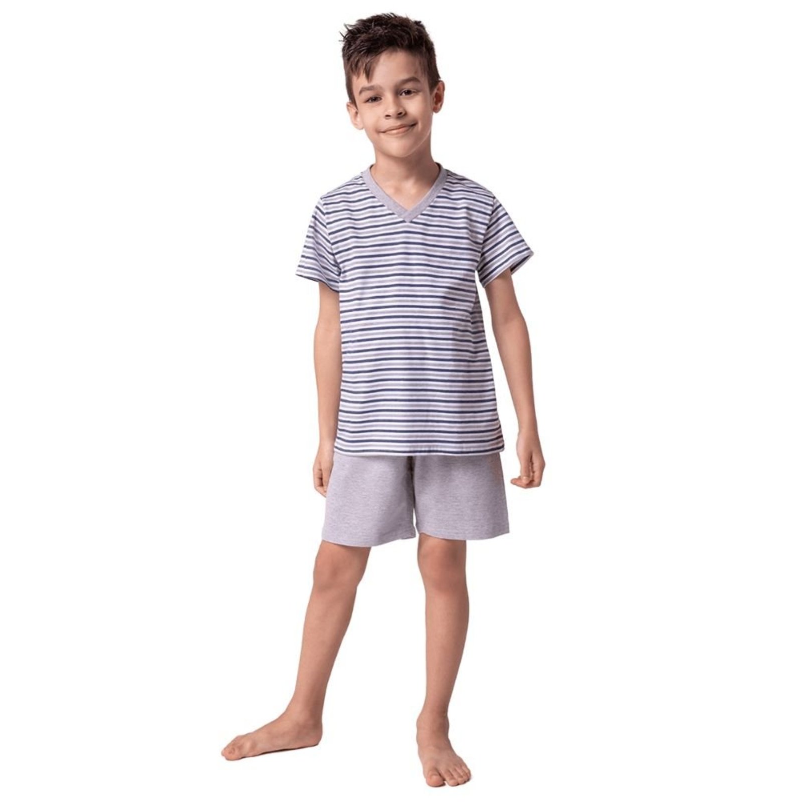 Pijama Curto Listrado Lupo Masculino 20021-001