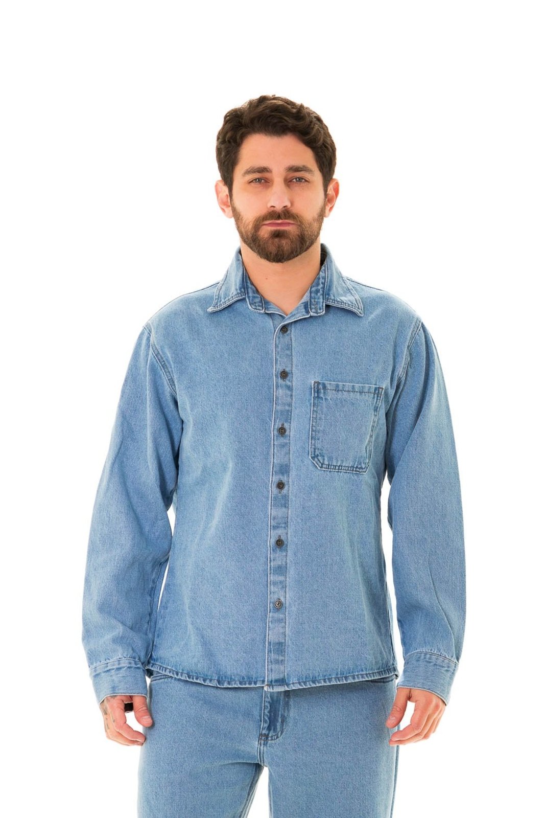 Camisa Jeans Masculina Arauto Oversized