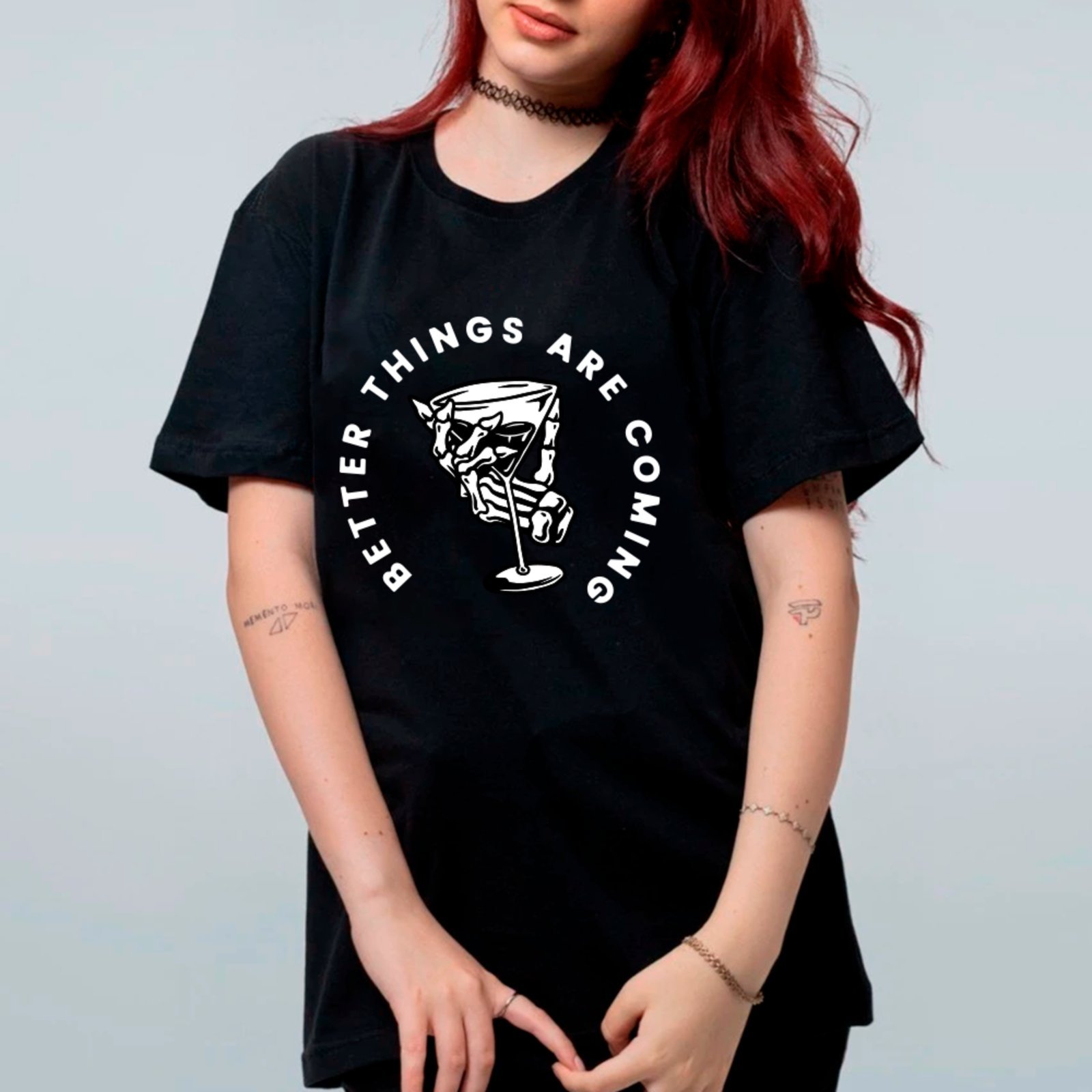 Camiseta Ousy Unissex Streetwear Better Things Are Coming Oversized Preto