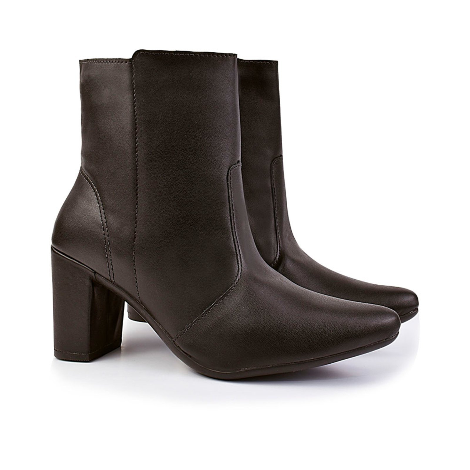 Bota bico fino salto fashion confortável OLZZY Preto