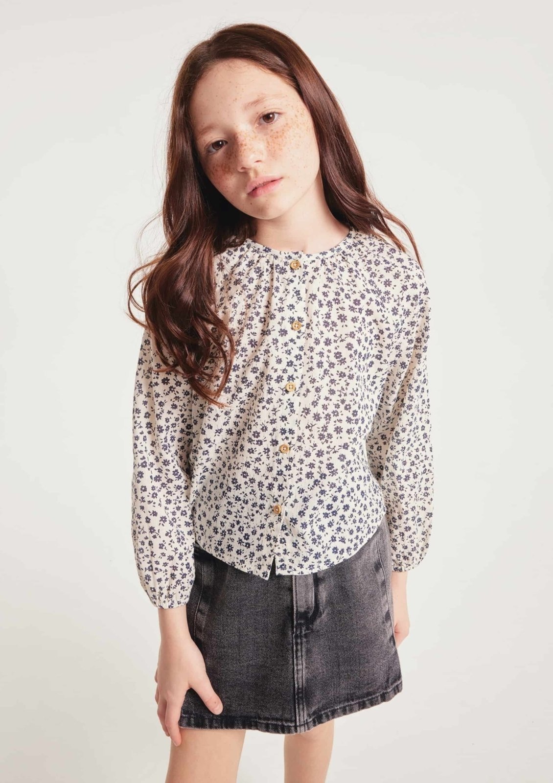 Infantil - Blusa Menina Manga Longa Estampada Hering