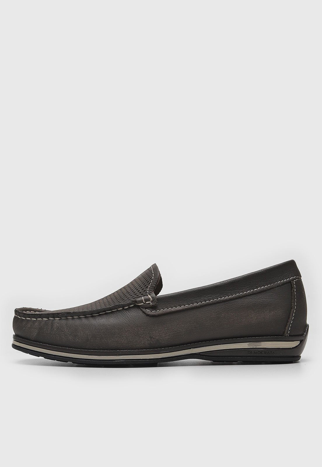 Mocassim Slip On Democrata Suede Preto