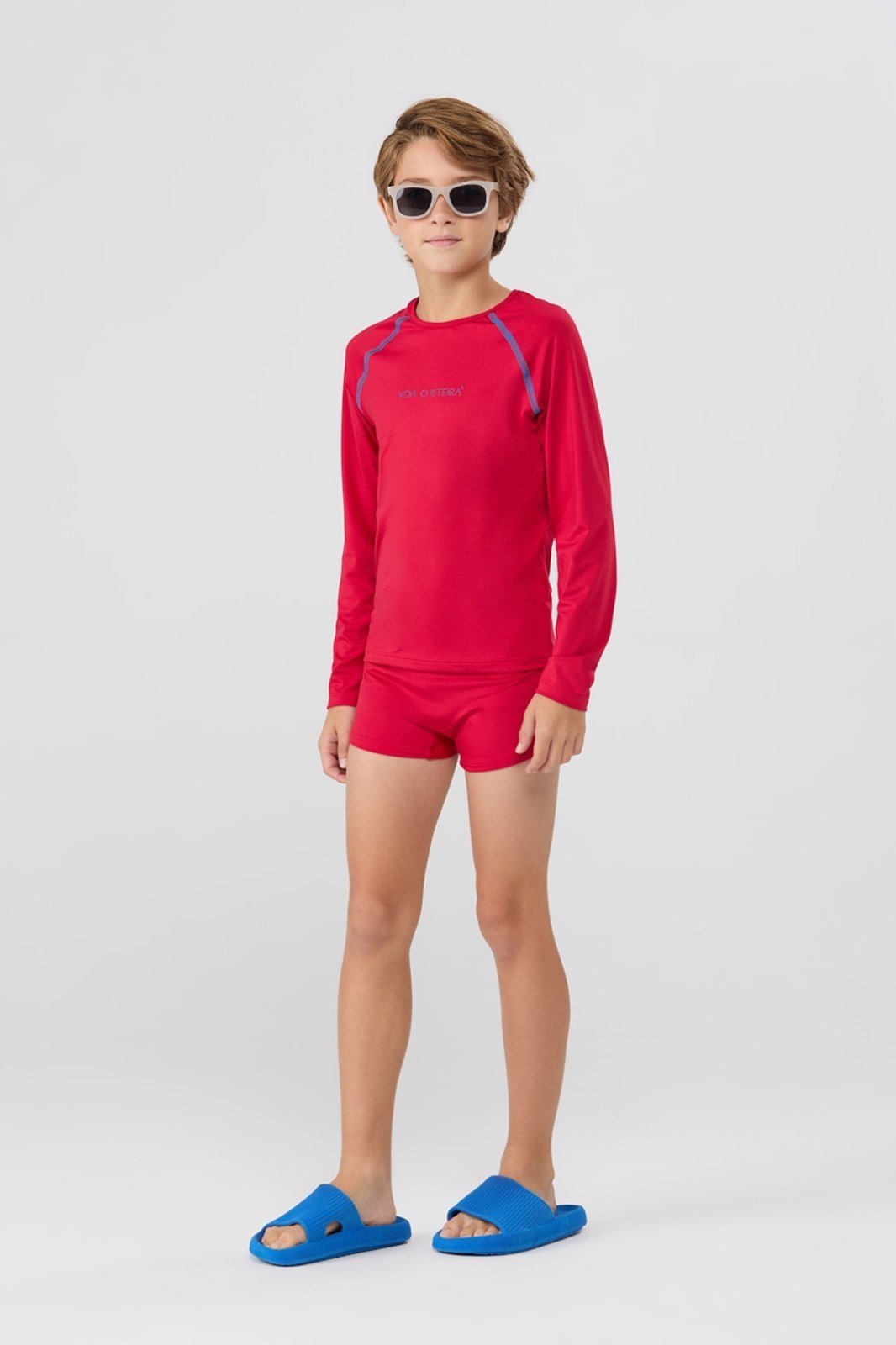 Conjunto Praia Masculino UV50+ Raglan Vida Costeira