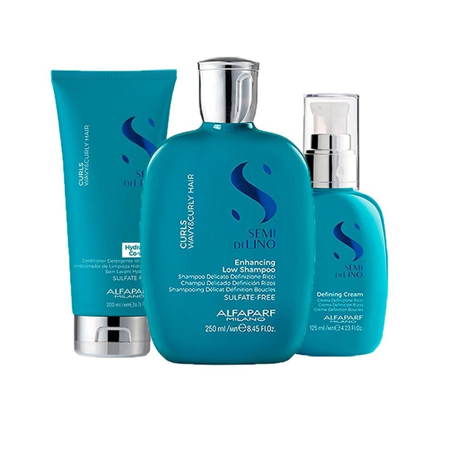 Alfaparf Semi Di Lino Curls Shampoo, Cond e Creme