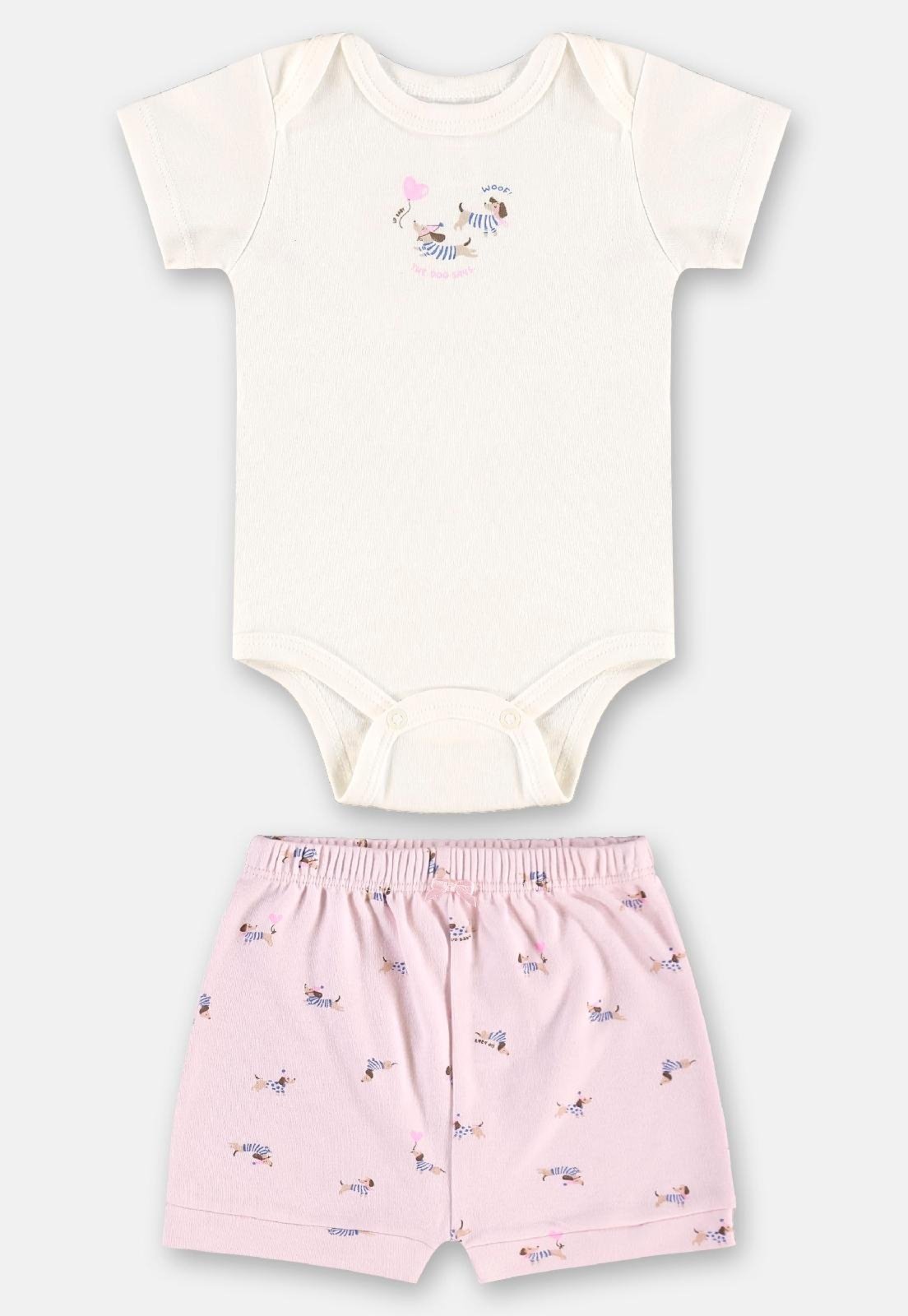 Infantil - Conjunto Menina em Suedine Up Baby Branco