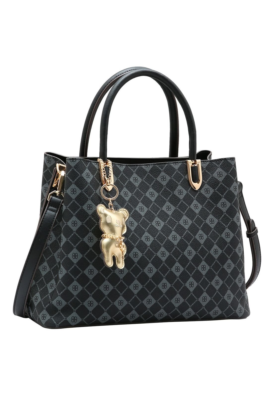 Bolsa Feminina Chenson Monograma Elemento Gráfico 3485387 Preto