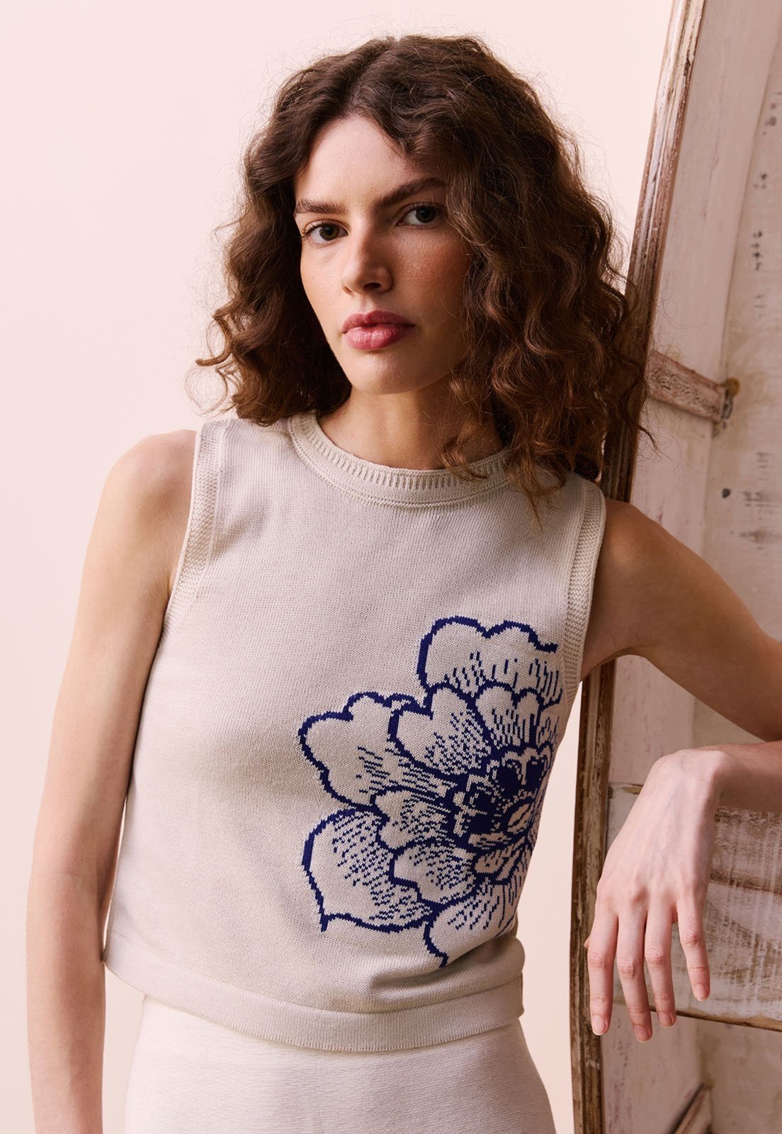 Regata Tricot Jacquard Flor