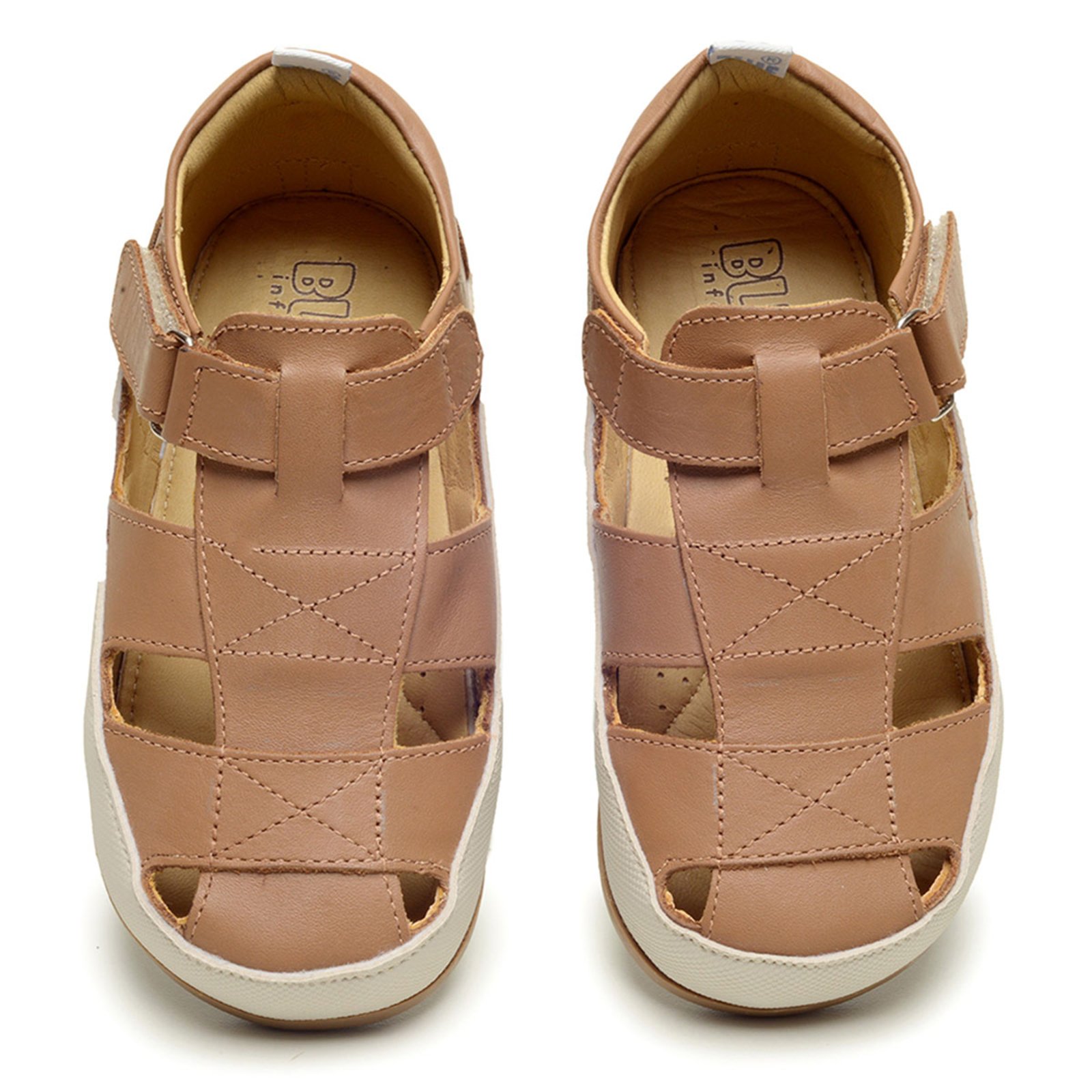 Vista 3 Infantil - Sandália Barefoot Blue Infantis Caetano Marrom Capuccino 17 ao 26 marrom blue Blue Infantis marrom blue