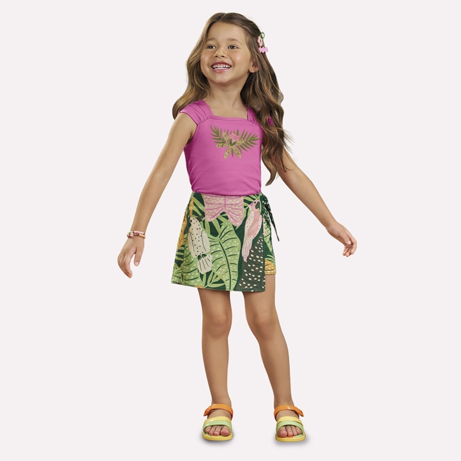Infantil - Conjunto Menina Bordado Nanai