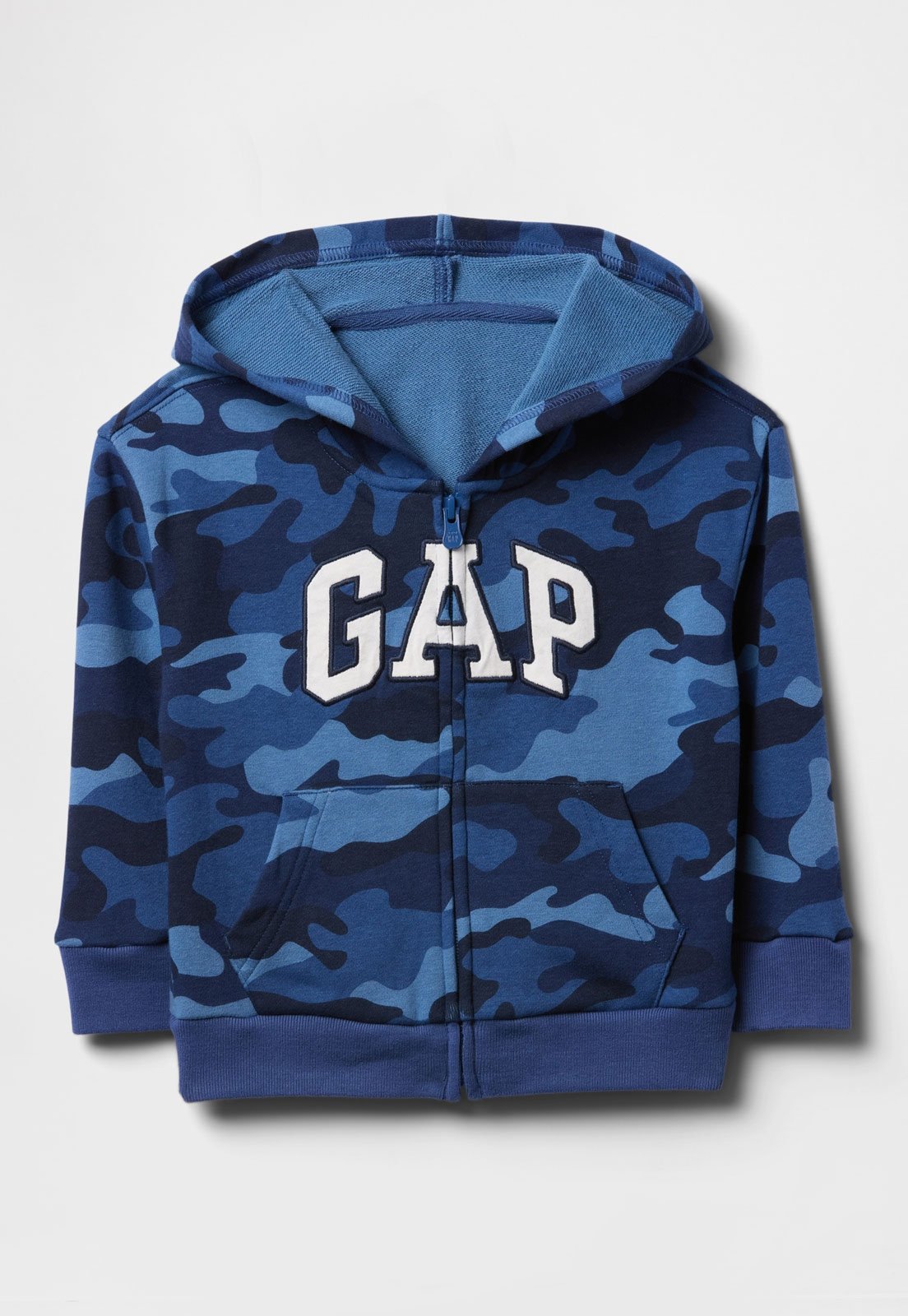 Blusa de Moletom GAP Capuz Camuflada Azul