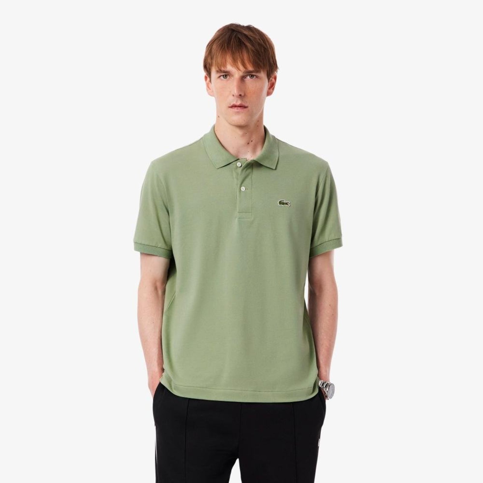 Camisa Polo L.12.12 Light Piqué Ajuste Clássico Verde Verde