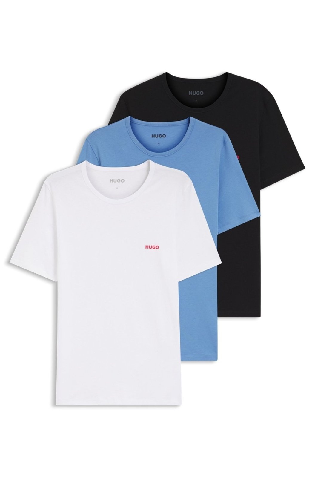 Pack De Três Camisetas De Algodão Com Estampa De Logo