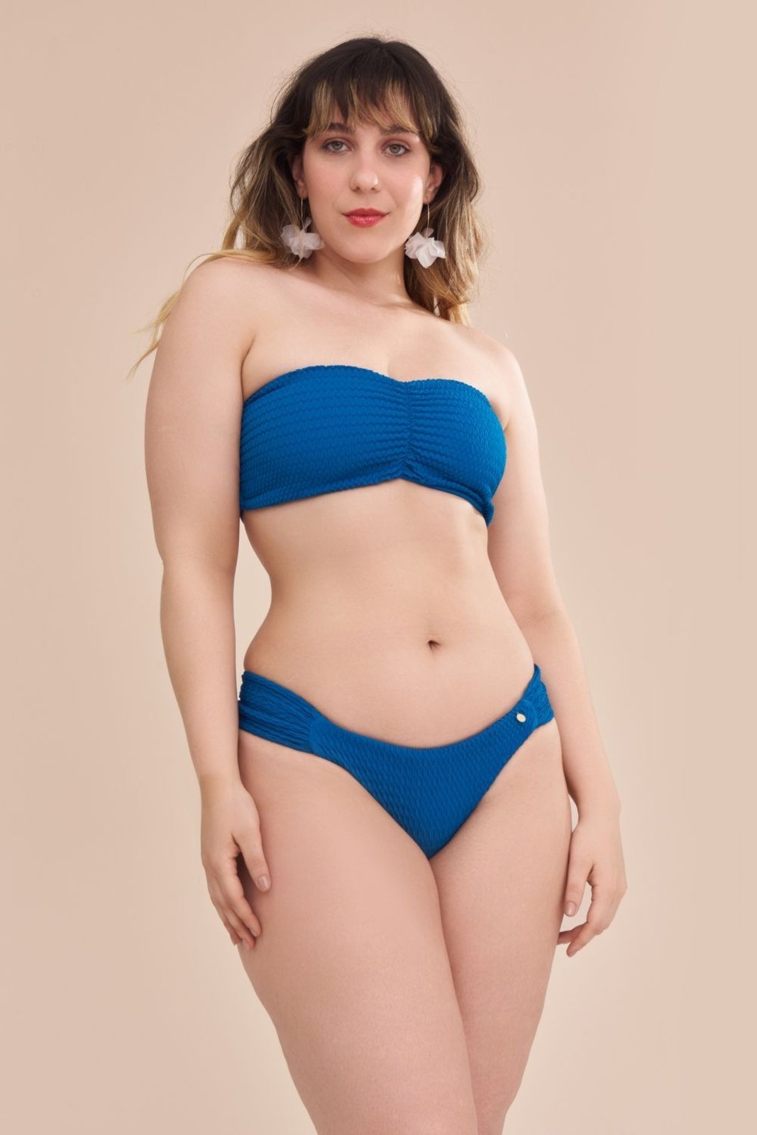 top biquíni bandeau antonella ola azul capri Suntime