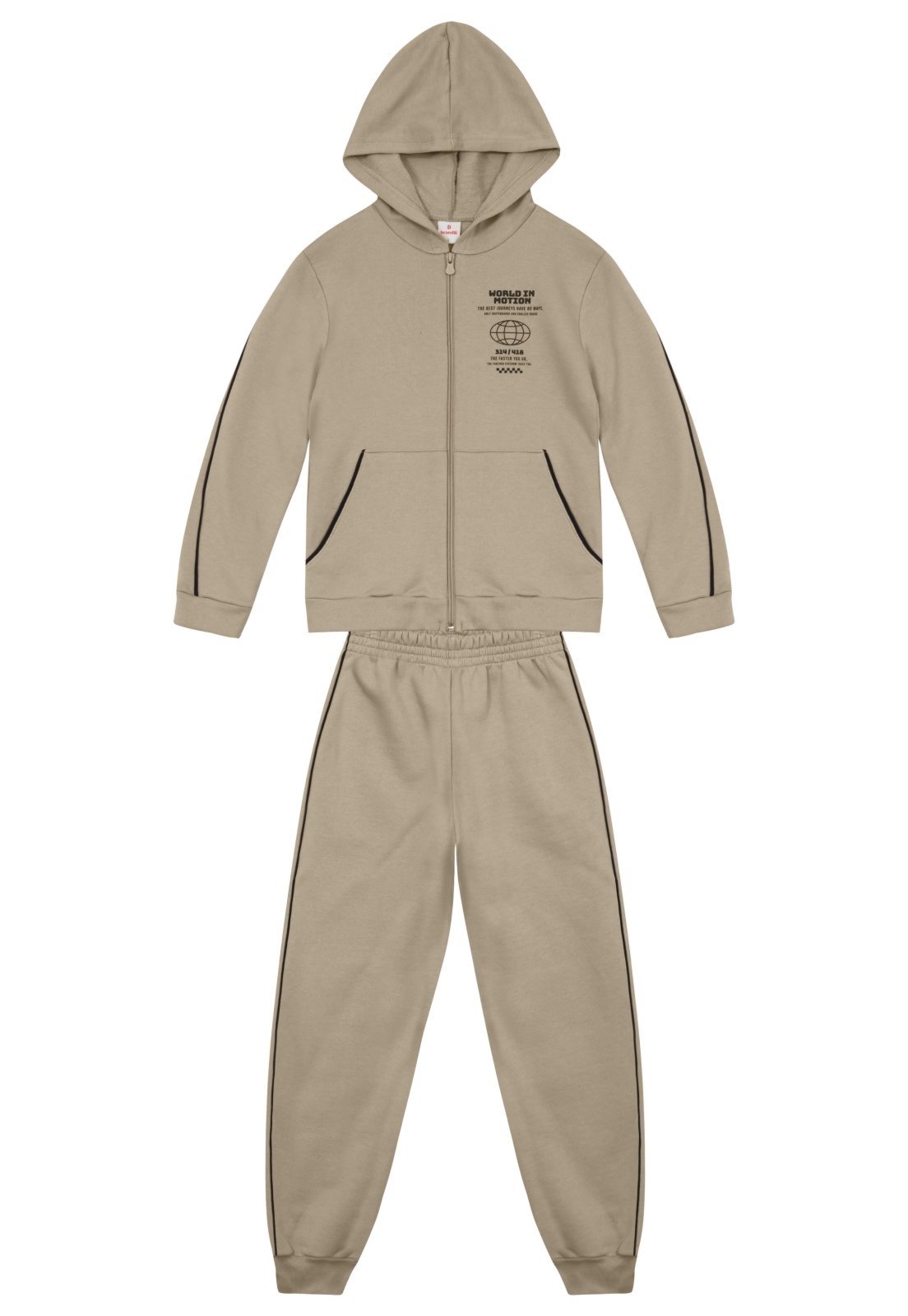 Infantil - Conjunto menino em moletom sport Brandili