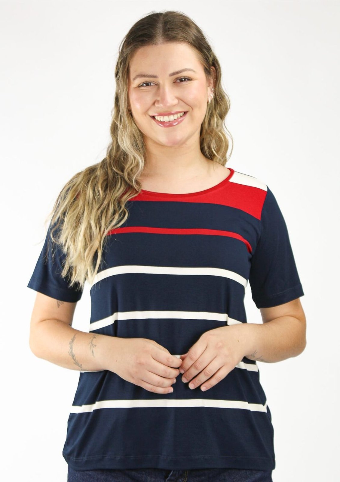 Blusa Pau a Pique Listrada Azul Marinho MARINHO – XL Pau a Pique