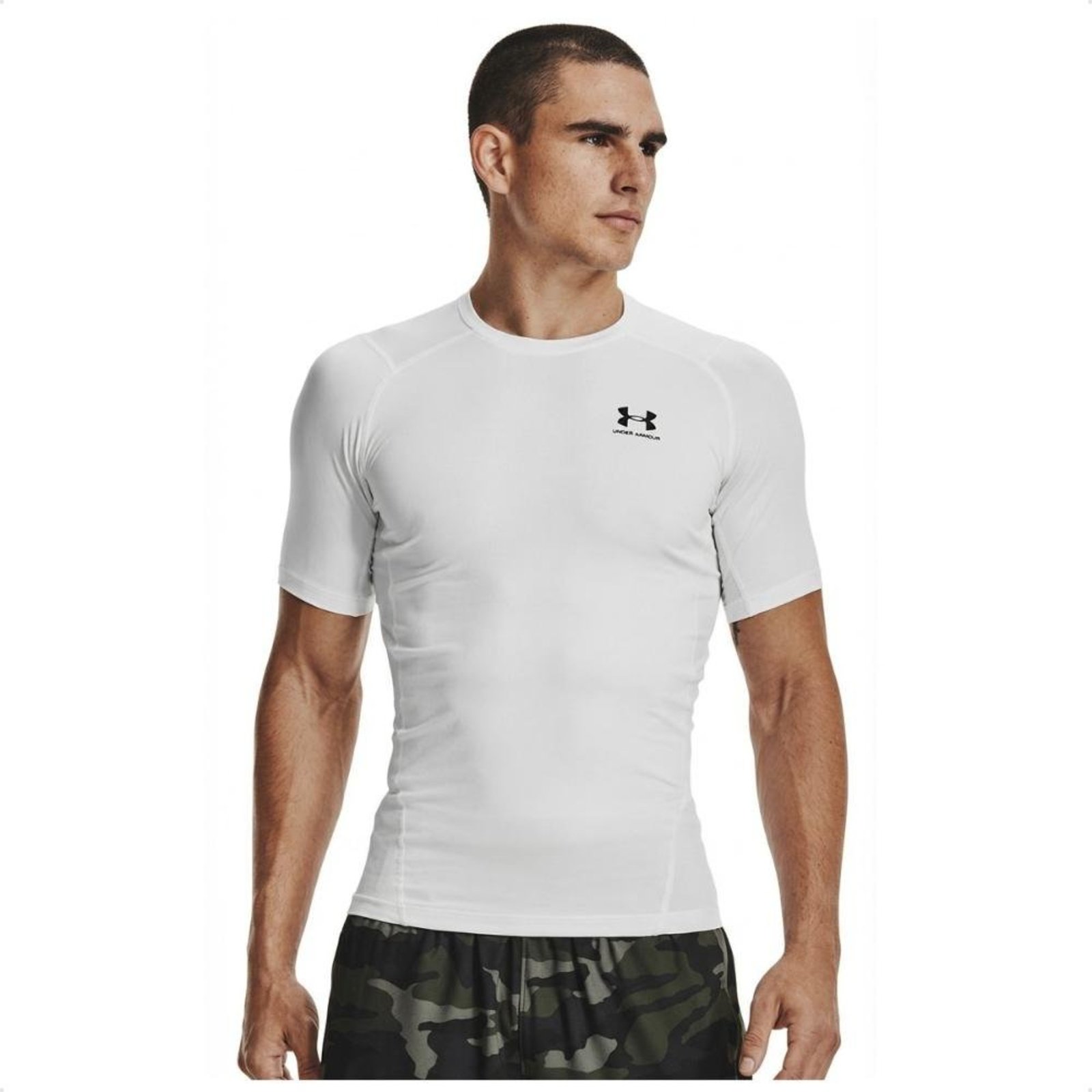 Camiseta Compressão Under Armour HG Masculina Branco