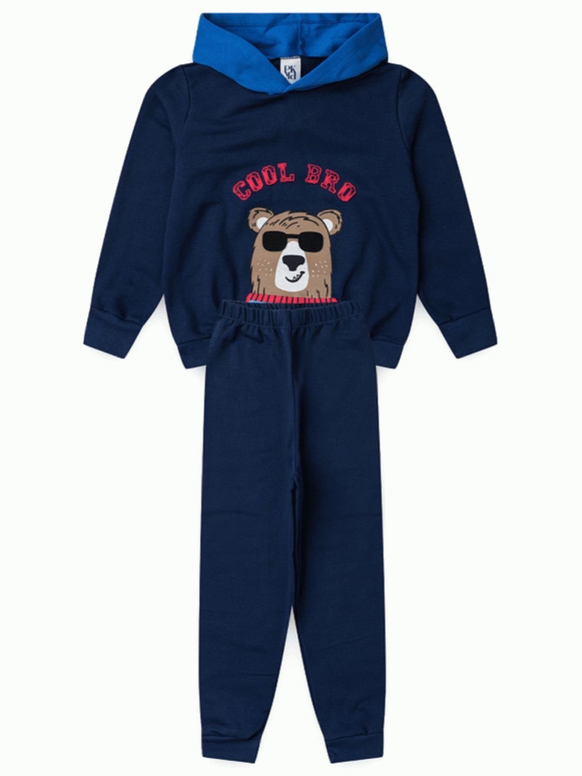 Infantil - Conjunto Platinum Óculos De Urso Azul Marinho